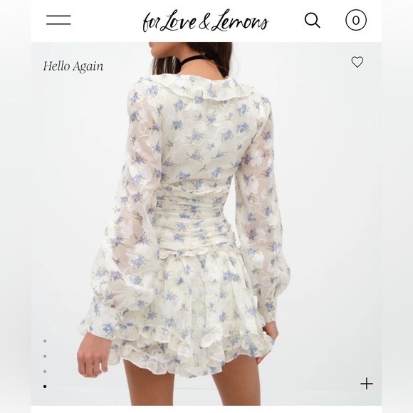 For Love and Lemons Jayleen Mini Dress- S - Picture 3 of 5